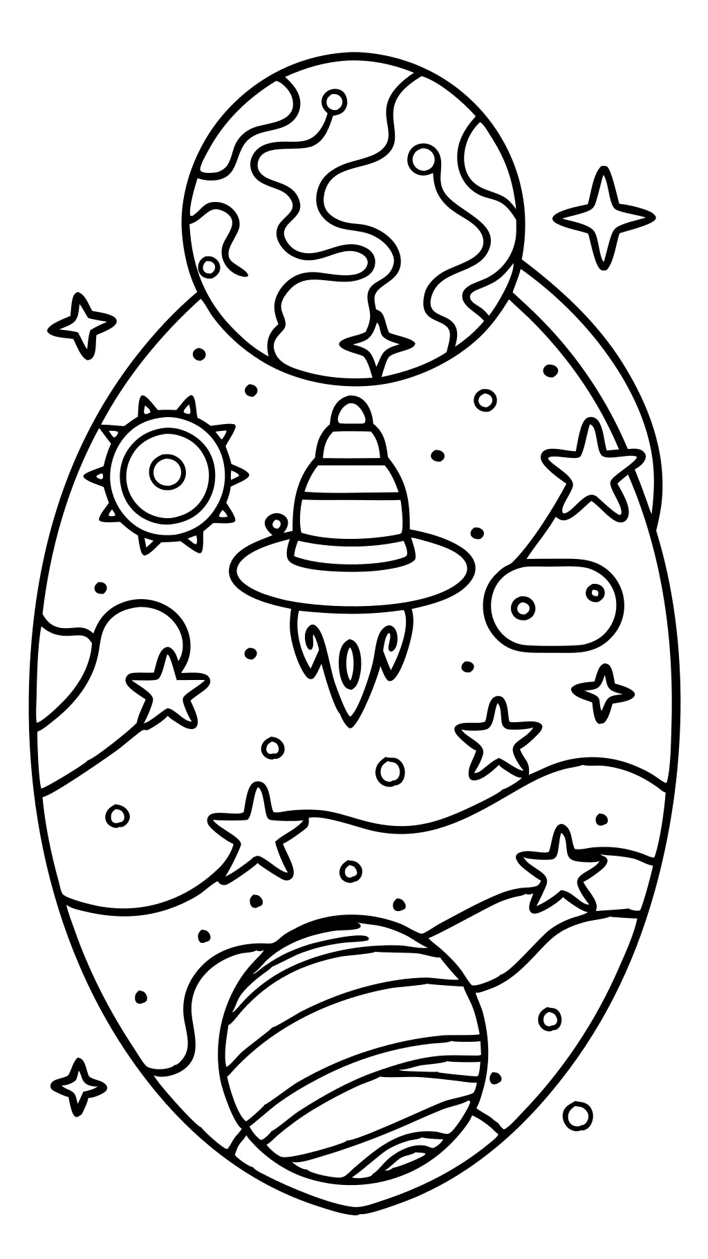 adult coloring pages space